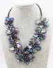 WOW! FPPJ collier avec perles d'eau douce, fleur noire, coquille, fleur baroque, fait à la main, vente en gros ► Photo 2/5