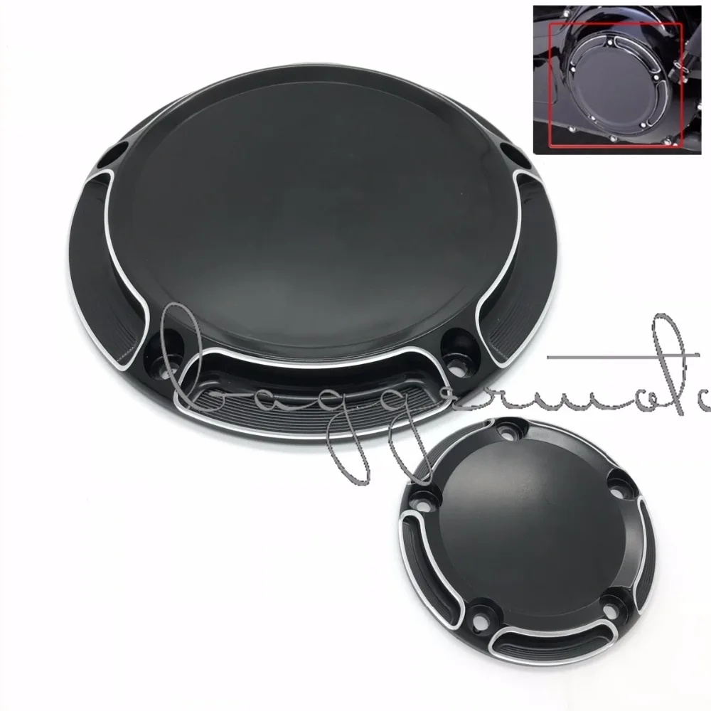 Derby Cover Timer Timing Cover For Harley Motorcycle CNC All Black CNC Beveled Styling For Road