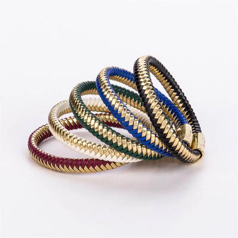

Fashion Charm Multicolor Bracelets & Bangles For Men Woman Fashion Wristbands Alloy Accessories Leather Woven Sport Jewelry