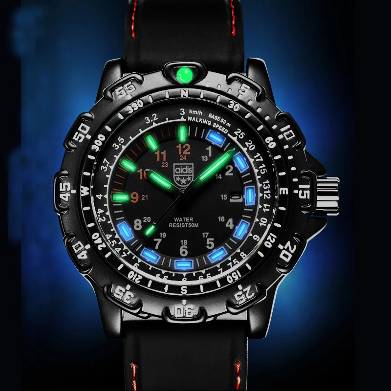 Super cool addies military waterproof men's sport watch fashion high quality quartz luminous wristwatch montre hombre