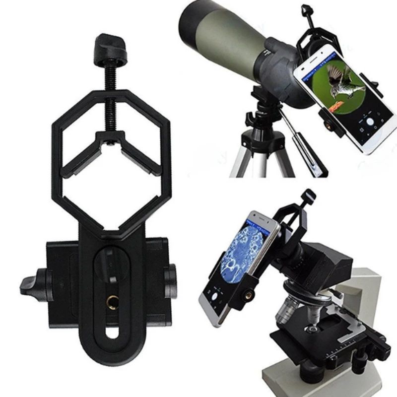 

Microscope Telescope Stand Adapter For Iphone 7 6S SE Samsung Galaxy S8 S7 Edge Alloy Smartphone Phone Holder
