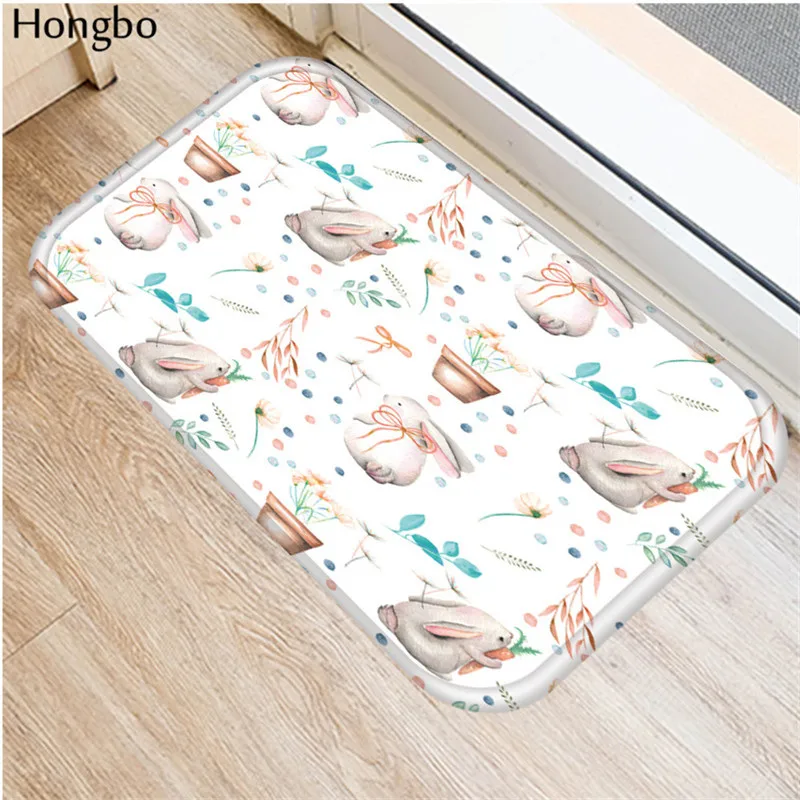 Нескользящий напольный коврик Hongbo 40*60 см с цветочным принтом уличные коврики