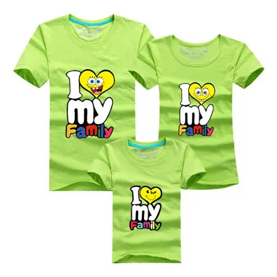 100%Cotton Family Look Kids T Shirt Summer Breathable Family Matching