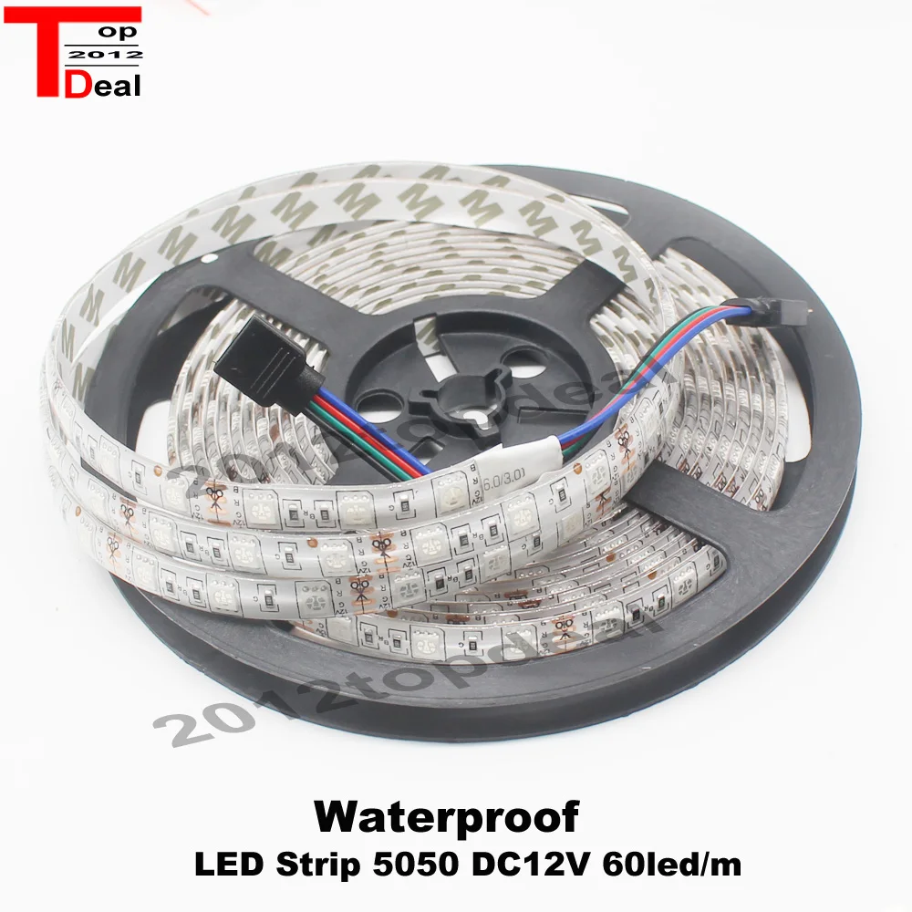 Светодиодная лента 5050 DC12V гибкая светодиодная лампа 60LED/m 5 м/лот белый/теплый