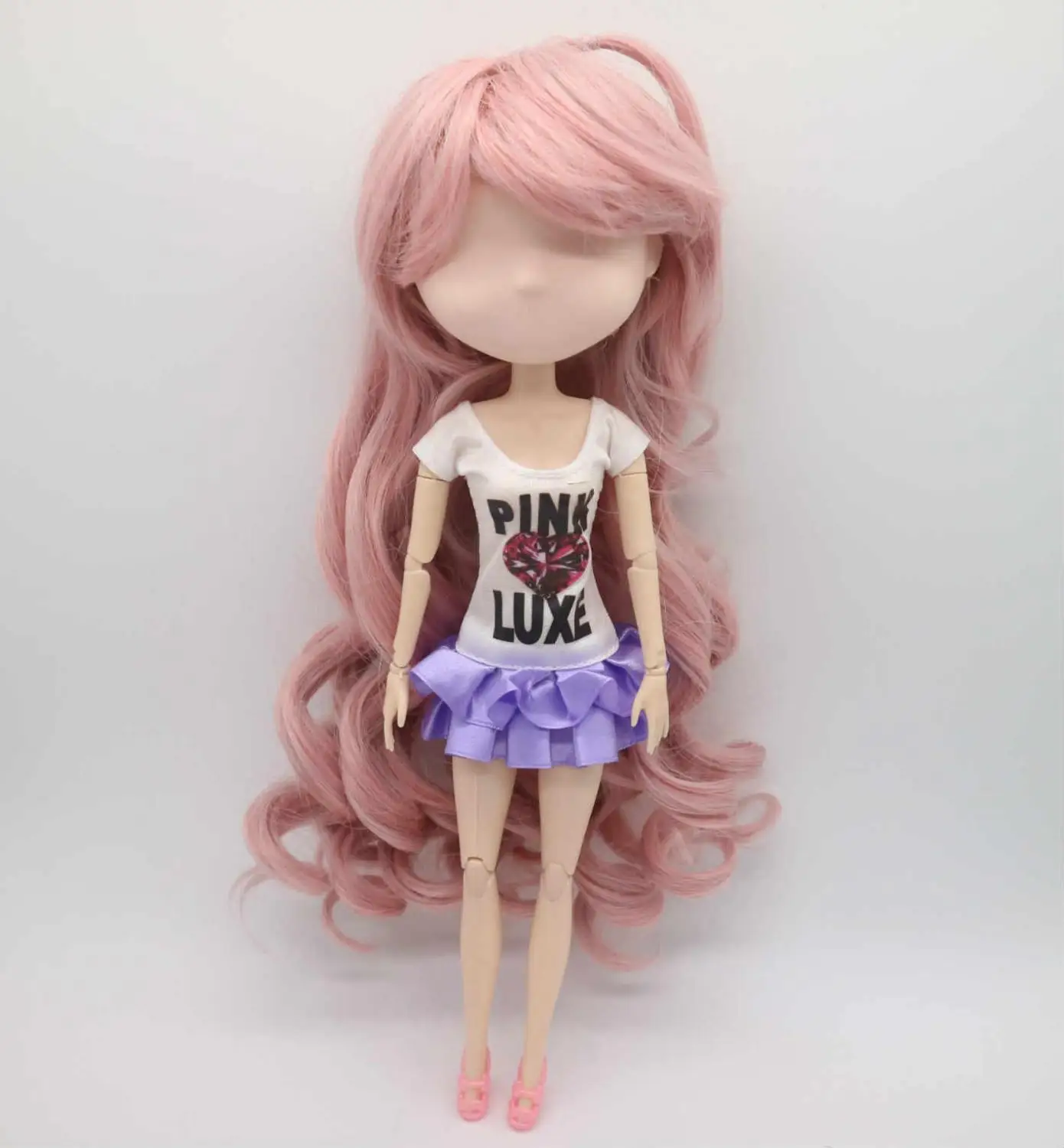 33 см куклы для девочек, пластиковые куклы, шарнирное тело, куклы, не макияж, кукла - Цвет: doll wigs clothes 1