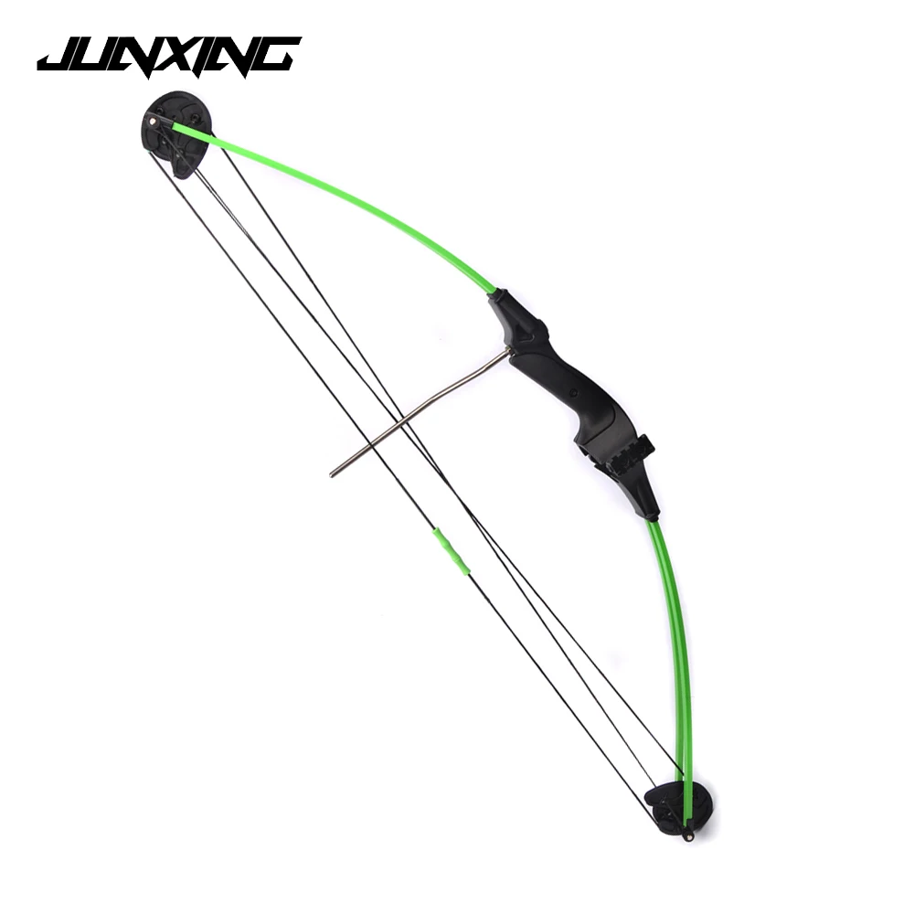 34 Inches Children Compound Bow Draw Weight 15 Lbs Black Fiberglass