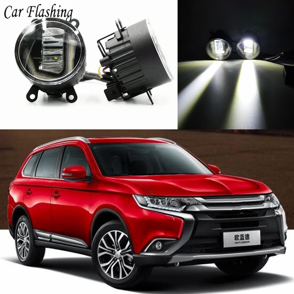 3 в 1 функции авто светодиодные лампы для Mitsubishi Outlander 2006 2018 DRL Дневной светильник