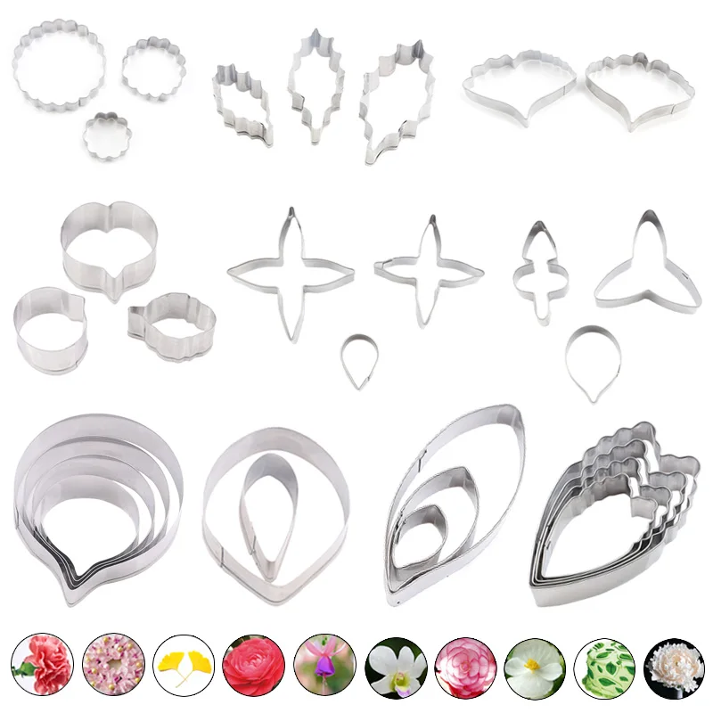 

HOT Stainless Steel Flower Petal Cookie Cutter Cupcake Mold Fondant Cake Mould DIY Decor TI99