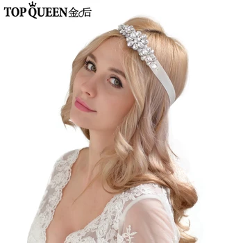 

TOPQUEEN H45 Fashion Bridal Hair Accessories For Women Rhinestones Flower Hairband Bride High Quality Noiva Hair Jewelry