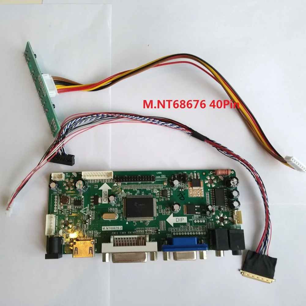  Kit for B140XTN02.3 Screen Panel DVI HDMI 1366X768 Controller board LCD VGA 14