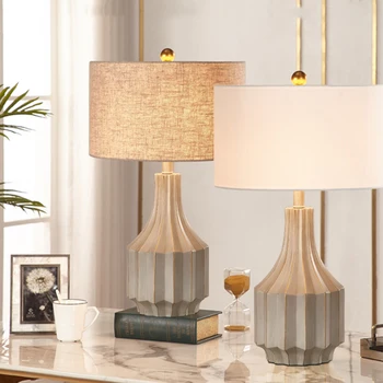 

Modern Nordic Origami Geometric Shape Light Resin Table Lamp Living Room Bedroom Bedside Fabric Lampshade Home Lighting Fixtrues