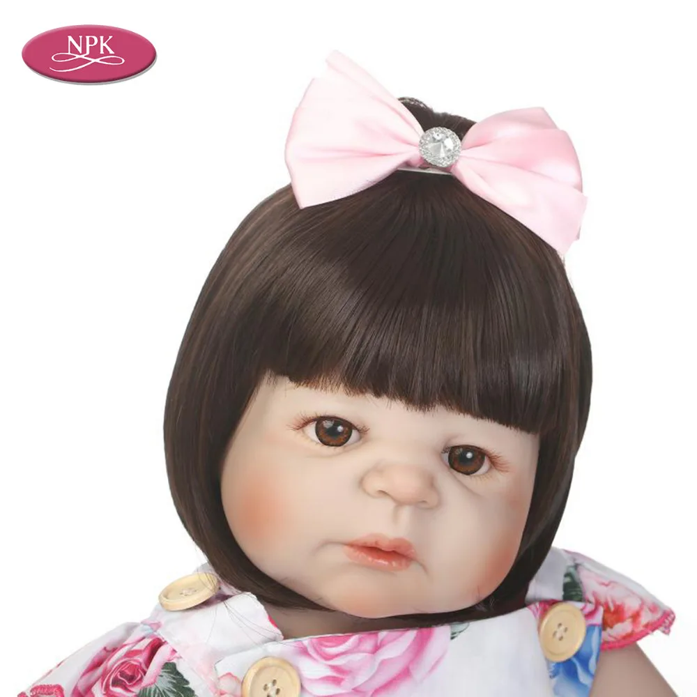NPK 57 см полное Силиконовое боди Reborn Baby Doll игрушка Реалистичная новорожденная девочка-принцесса детская Ванна 2" Bebe возрожденная менина