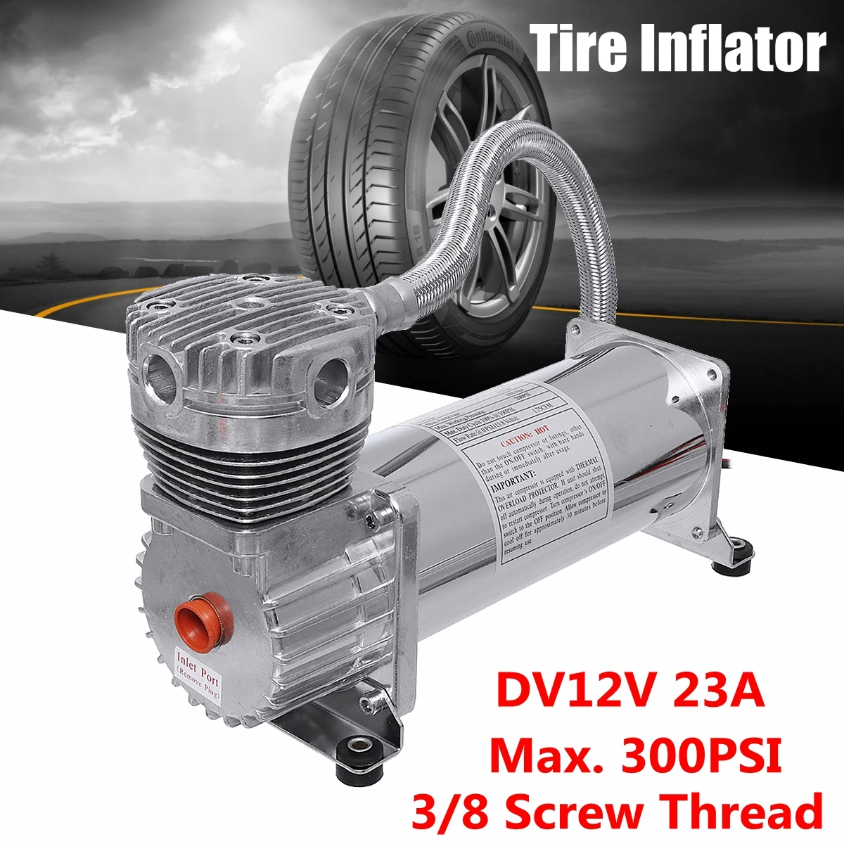 12V Max 300 psi Single Air Compressor Ride Kit for Air Suspension