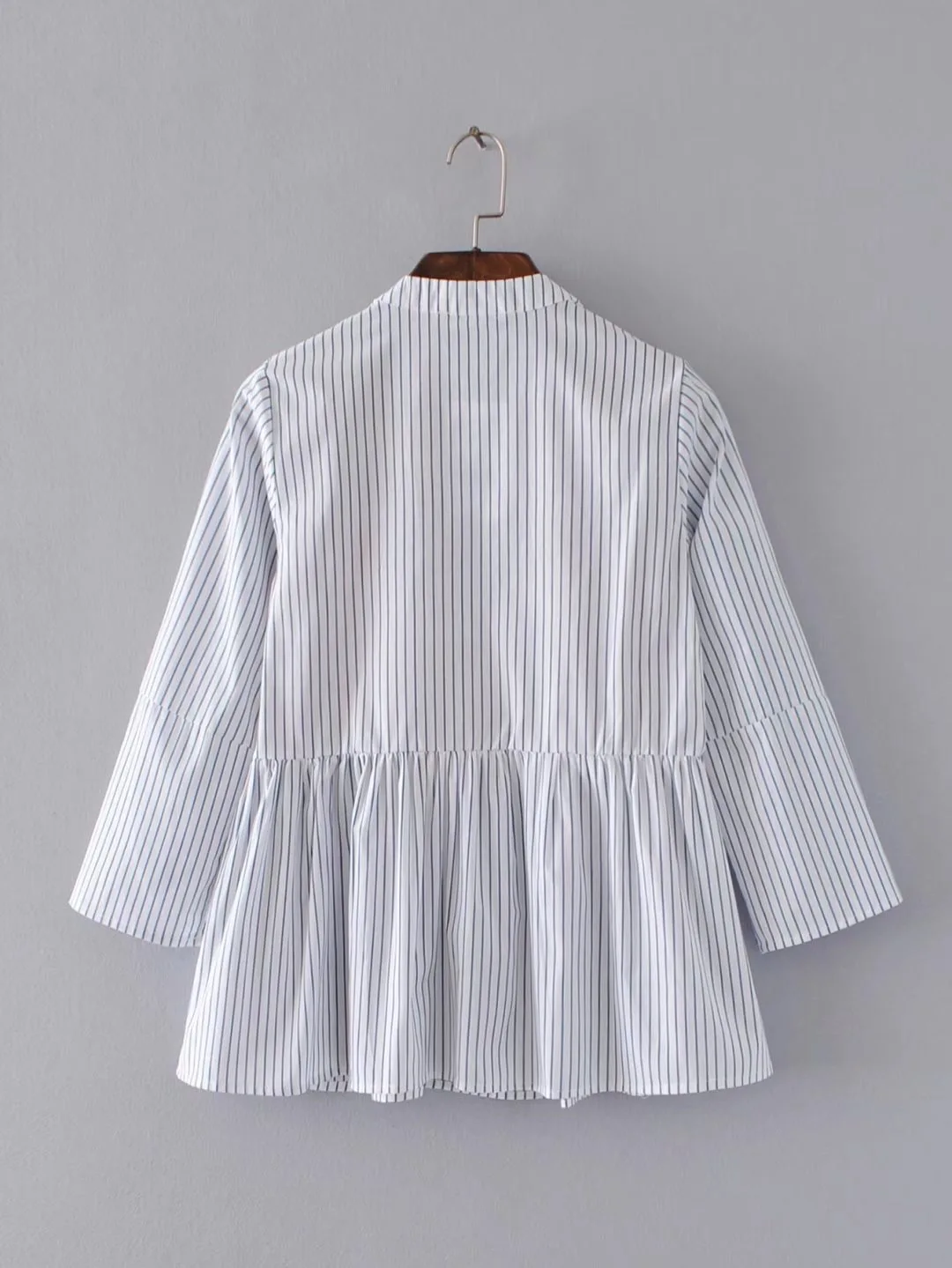 Женская блузка с рукавом 3/4 VOGUE красная в полоску цветочной вышивкой|blouse tops