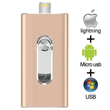 Флеш-накопитель 128 Гб 64 ГБ 32 ГБ 16 ГБ флеш-накопитель USB 3,0 OTG iFlash drive HD USB флеш-накопители для iPhone 7 iPad iPod iOS Android Phone