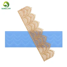 Корона с жемчугом кружевной силиконовый коврик граница ювелирные изделия сахарный торт кружева формы для выпечки кекс мастика помадка формы свадебные украшения