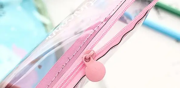 Милый прозрачный карандаш Lytwtw's Kawaii 1 шт. сумка из ПВХ для школы стационарные