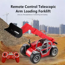 Электрический инженерный автомобиль Изысканная модель 2,4 г телескопическая загрузка Arm автоматический прибор RC загрузки грузовик со звуковым камнем