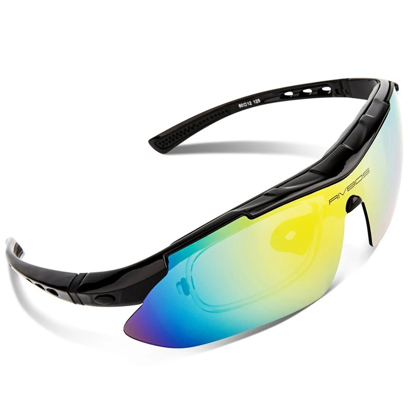 

RIVBOS 2019 New Men Women Goggles Polarized Sunglasses with 5 Set Interchangeable Lenses Shatterproof Flexible Lens Eyewear