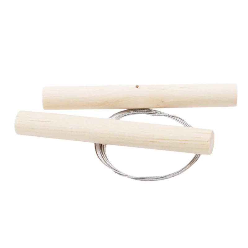Проволочный нож для мыла, инструмент для резки сыра, деревянный нож для глиняных свечей, керамические ручки, витая скульптурная ручка - Цвет: wood