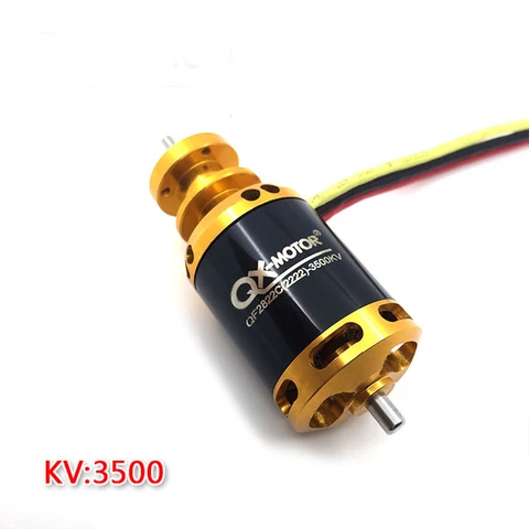 QX MOTOR 64mm Brushless Motor 12 Blades Impeller Jet EDF QF2822 3500KV 2400kv 4S Lipo for RC Airplanes title=