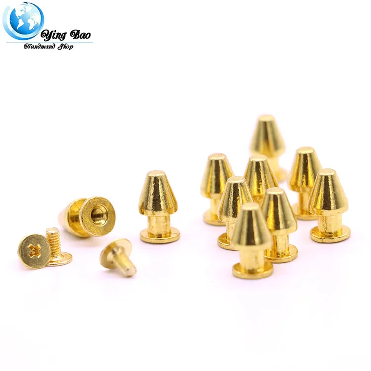 20sets/pack 8mm (Diameter), 13mm (Height) gold rivets studs diy studs and spikes wholesale B-17