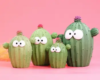 

South Korea creative cactus set pieces of children cartoon cute piggy bank oversized coin piggy bank birthday gift