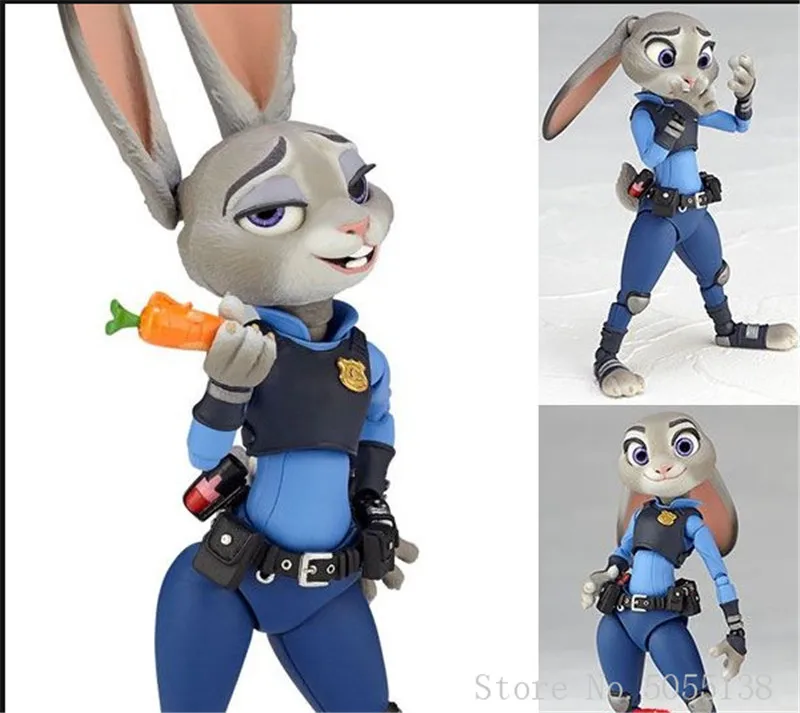 

12cm Zootopia Rabbit Judy Hopps doll Anime Figure PVC Collection Model Toy Action figure for friends gift