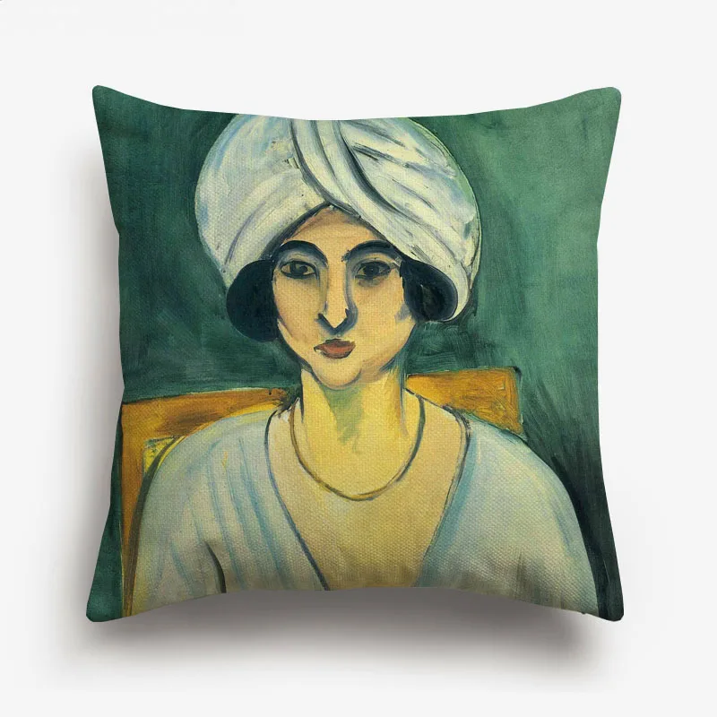 Henri Matisse картины наволочки для подушек женщина с шляпой открытое окно художественная Подушка Чехол для дивана декоративная наволочка чехол - Цвет: H