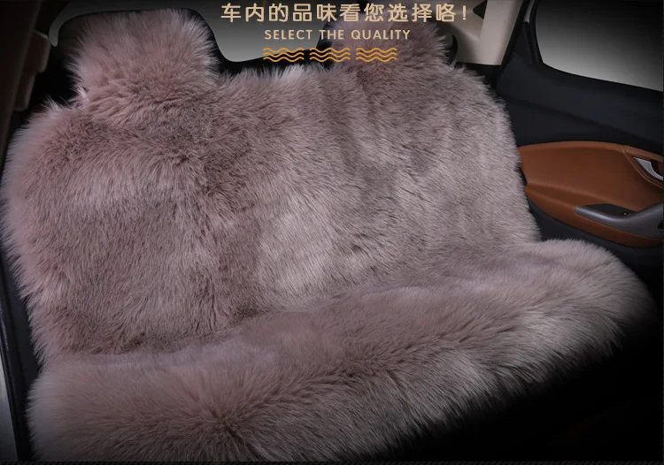 Natural Fur Sheepskin Car Seat Covers, Universal Wool Car Seat Cushion,Winter Warm Car Front Seat Cover SWSC02