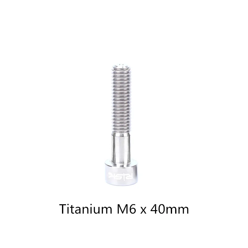 1 шт. M6 x 30/35/40/50 мм болты из титанового сплава велосипед болт для гарнитуры MTB велосипедный вынос руля Топ Кепки болт - Цвет: Titanium 40mm