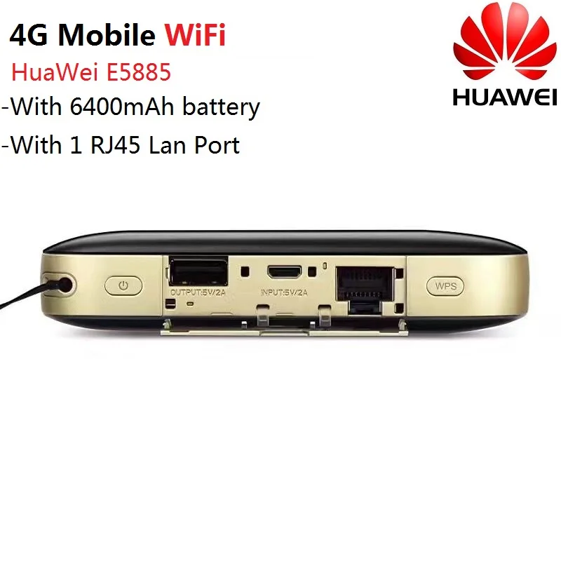 Разблокированный huawei E5885 300 Мбит/с cat6 4g wifi роутер E5885Ls-93a rj45 usb порт батарея 6400 мАч мобильный WiFi PRO 2 со слотом для sim-карты