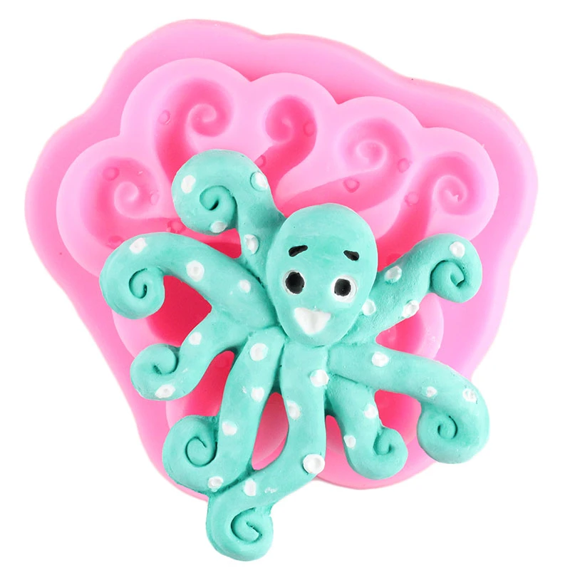 3D Octopus Style Silicone Molds Fondant Cake Decorating Mould DIYTools Choc S1X5