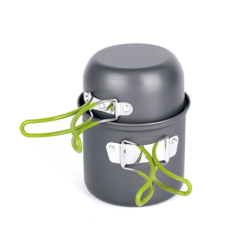 Protable acampar utensilios vajilla utensilios conjunto al aire libre senderismo Picnic mochilero Camping Tablewares herramientas cacerola 1-2persons