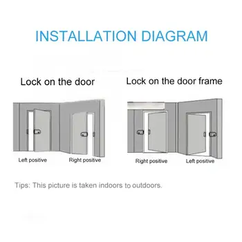 

Dual-head Electric Control Door Lock Anti-theft Security Lock For Access Entry Left Positive