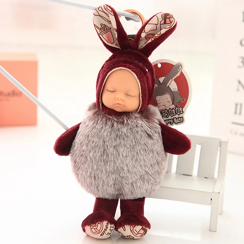 15 см милый плюшевый брелок кролик медведь игрушка сон Подвеска для детей мода чучело брелок Животное подвеска на рюкзак премиум подарок для девочек