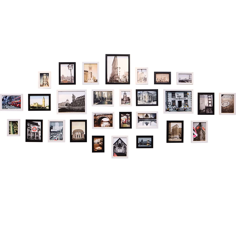 

Modern Photo Frame For Wedding Decoration White & Black Frame For Picture Combination Wall Hanging Photo Frames For Living Room