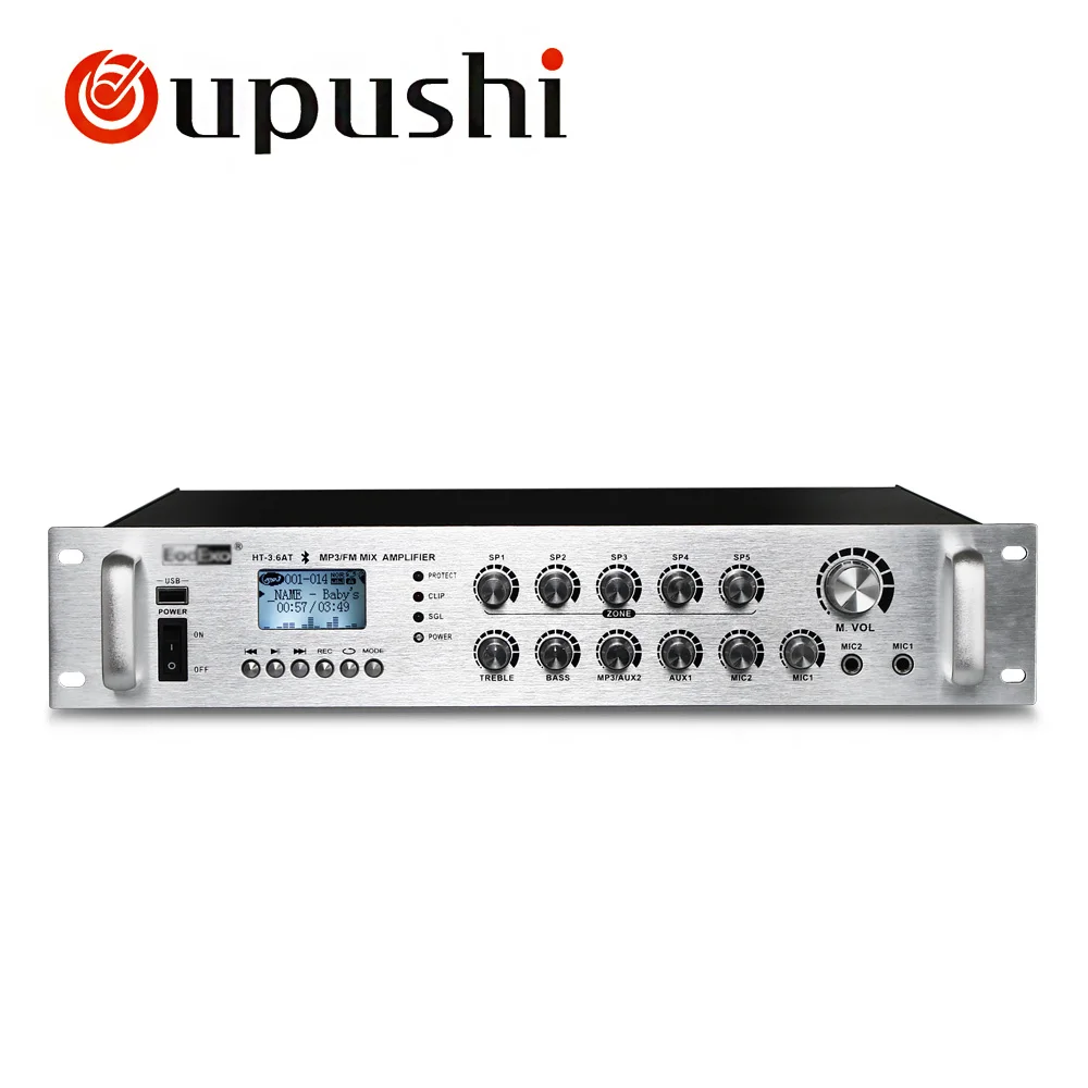 OUPUSHI HT-1.2AT 5 зон 120 Вт pa Усилитель oupushi с usb bluetooth цифровой усилитель