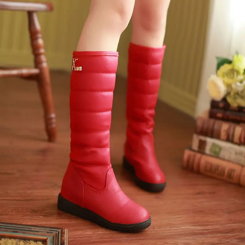 34 Flache Frauen Plattform Boot Warm Schuhe Schnee Halb Mitte Wade weiß Fashion Botas 39 Stiefel Winter Lady Schwarzes rot Baumwolle Kurze Größe K00230 TdwqCfdr