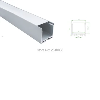 Kaufen 10x2 Mt Sets/Lot Büro Beleuchtung Aluminium Led Profil Und LED Streifen Kanal Für Decke Oder Suspension Lichter
