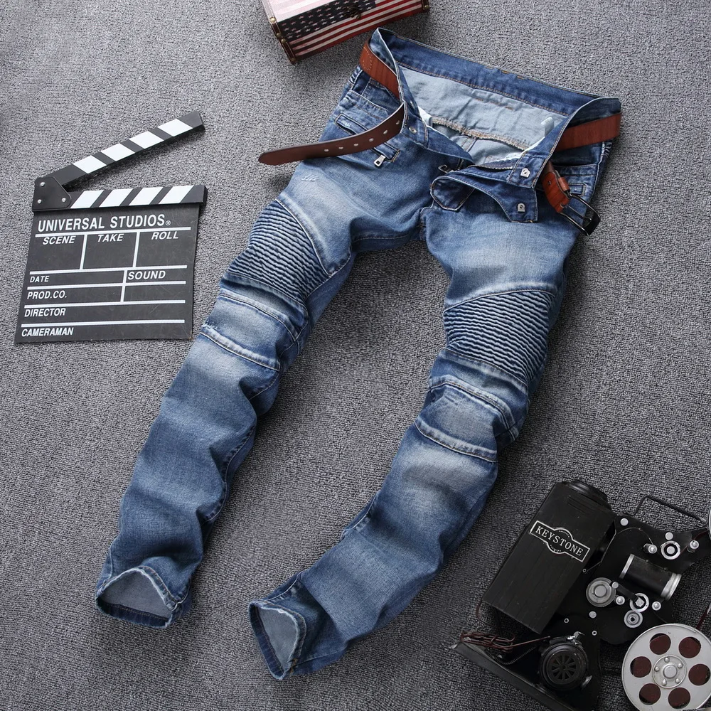 

Men Jeans China 2017 Famous Brand 98% Cotton Straight Pants Long denim Trousers