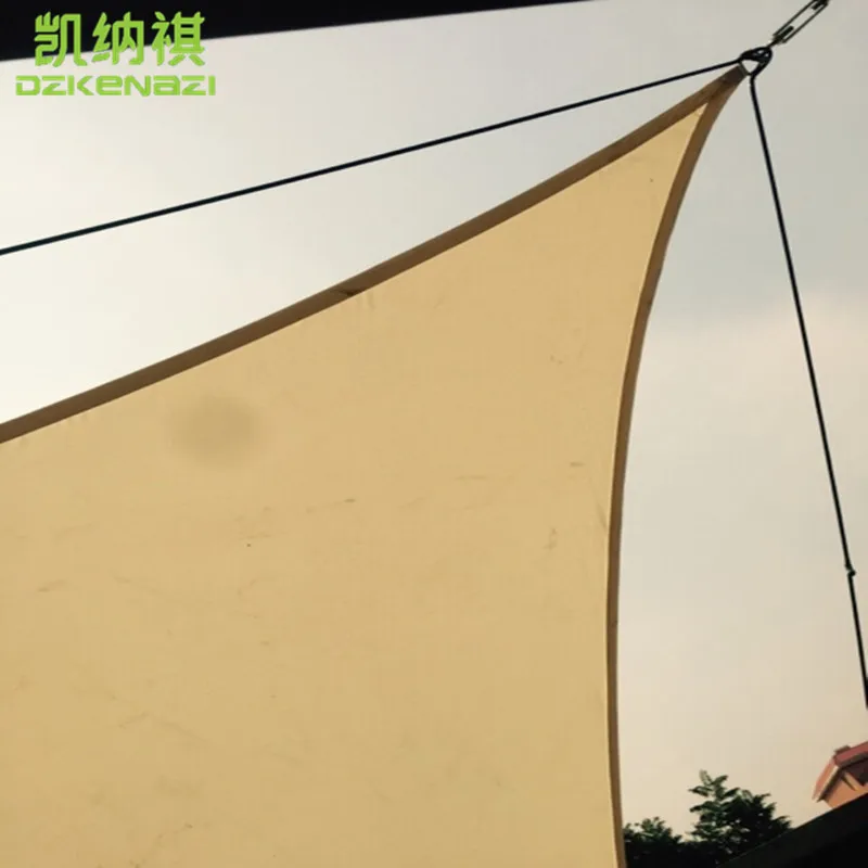 

5 x 5 x 7 M/pcs Customized Waterproof Polyester fabrice Triangular Sun Shade Sail for garden sun shades net