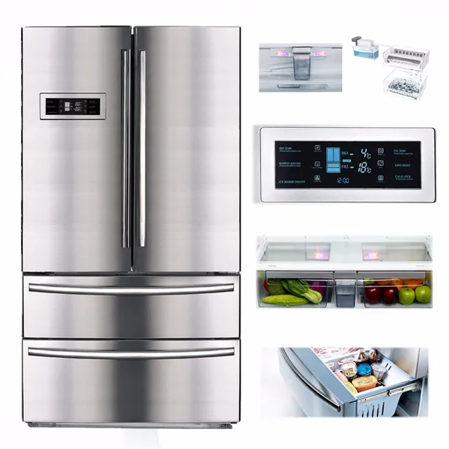 Smad 21 Cu Ft Counter Depth French Door Refrigerator Freezer Auto Smad 21 Cu Ft Counter Depth French Door Refrigerator Freezer Auto Ice Maker Stainless Steel With
