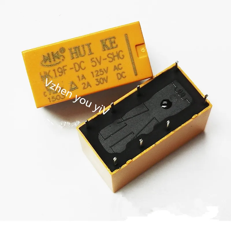 

2pcs/ DC5V 8 pins 2pdt DC 5V SHG Coil DPDT 8 Pin 2NO 2NC Mini Power Relays PCB Type HUI KE HK19F HK19F-DC5V-SHG
