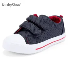 KushyShoo/детские кроссовки для мальчиков и девочек; кроссовки с двумя крючками и петлями; детская парусиновая обувь