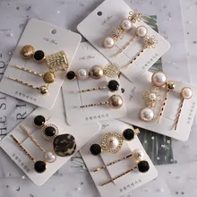 3 шт./компл. жемчужные металлическая заколка для волос геометрический цветочный заколка для прически аксессуары инструменты для ухода за красотой горячая распродажа