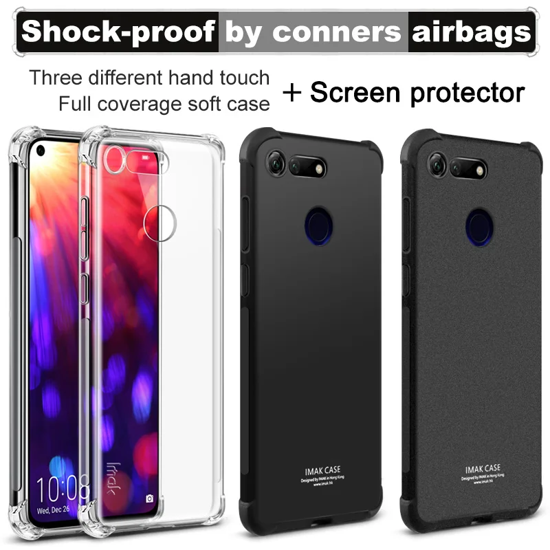 

Imak Matte for Huawei Honor V20 TPU Case Airbag Cover Shockproof Back Cover for Huawei Nova 4 Case Soft Silicone Matte/Metal