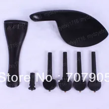 Высокое качество 3 набора скрипки части 4/4 черный Jujube, медная точка инкрустированные