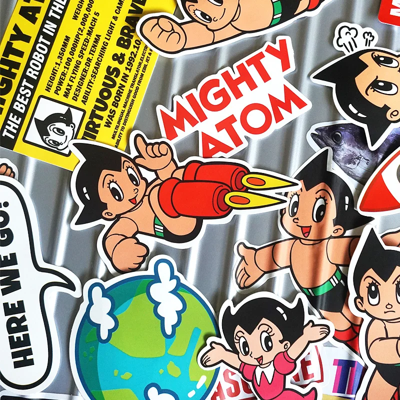 25 наклеек для мальчиков Astro Tetsuwan Atom прозрачные наклейки s не дублирующие