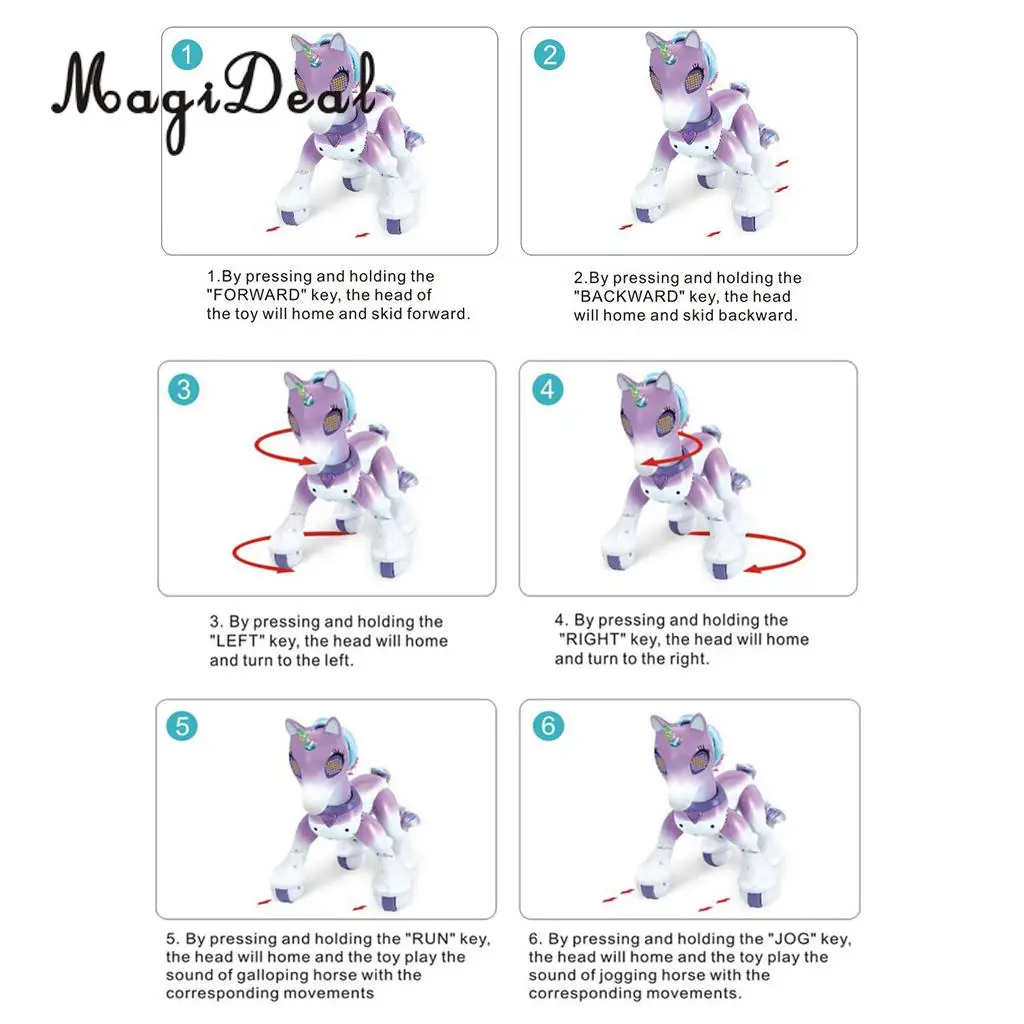 Электронный домашнее животное-интерактивный Единорог пульт дистанционного управления робот реагирует на сенсорные и забавные мероприятия, подарок на день рождения для детей